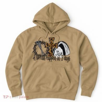 A Lot Can Happen In 3 Days Jesus Easter Leopard Christian Hoodie