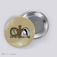 A Lot Can Happen In 3 Days Jesus Easter Leopard Christian Button thumb 0