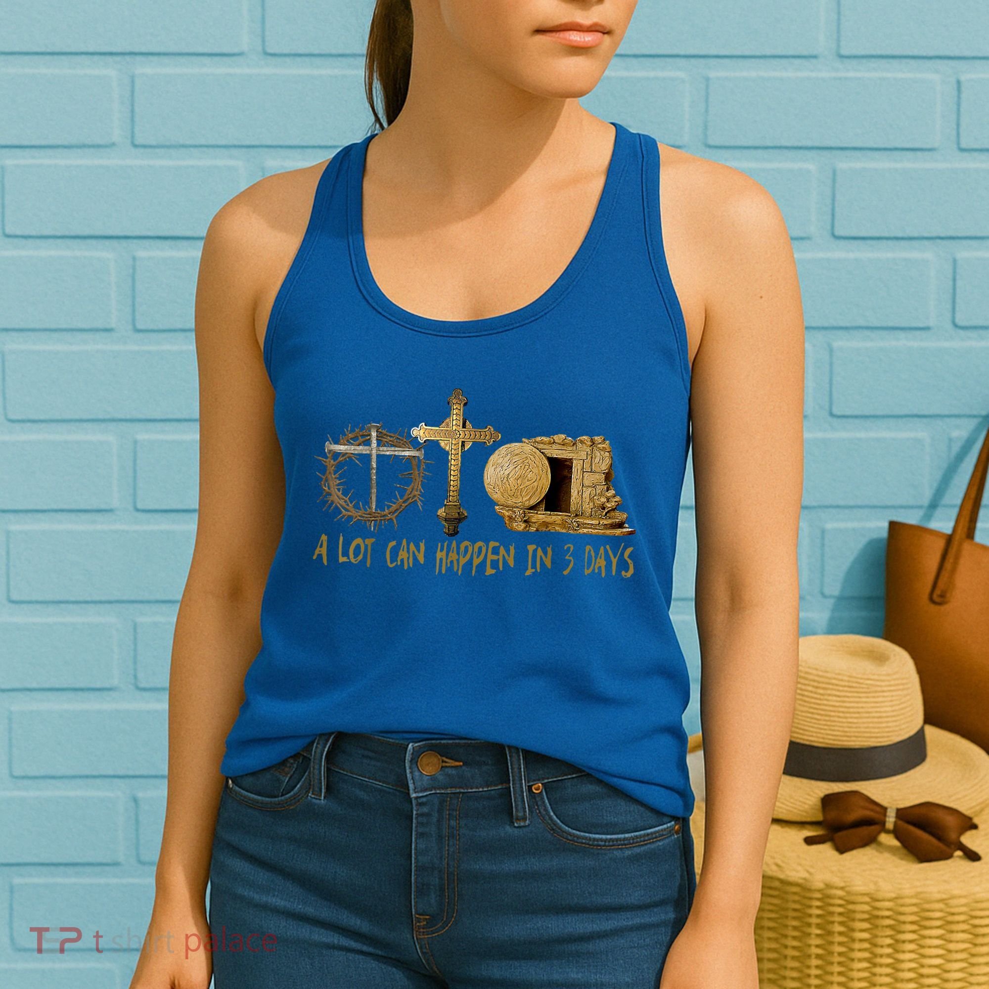 A Lot Can Happen In 3 Days Jesus Easter Christian Gifts Women's Tank Top