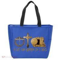 A Lot Can Happen In 3 Days Jesus Easter Christian Gifts Tote Bag thumb 0