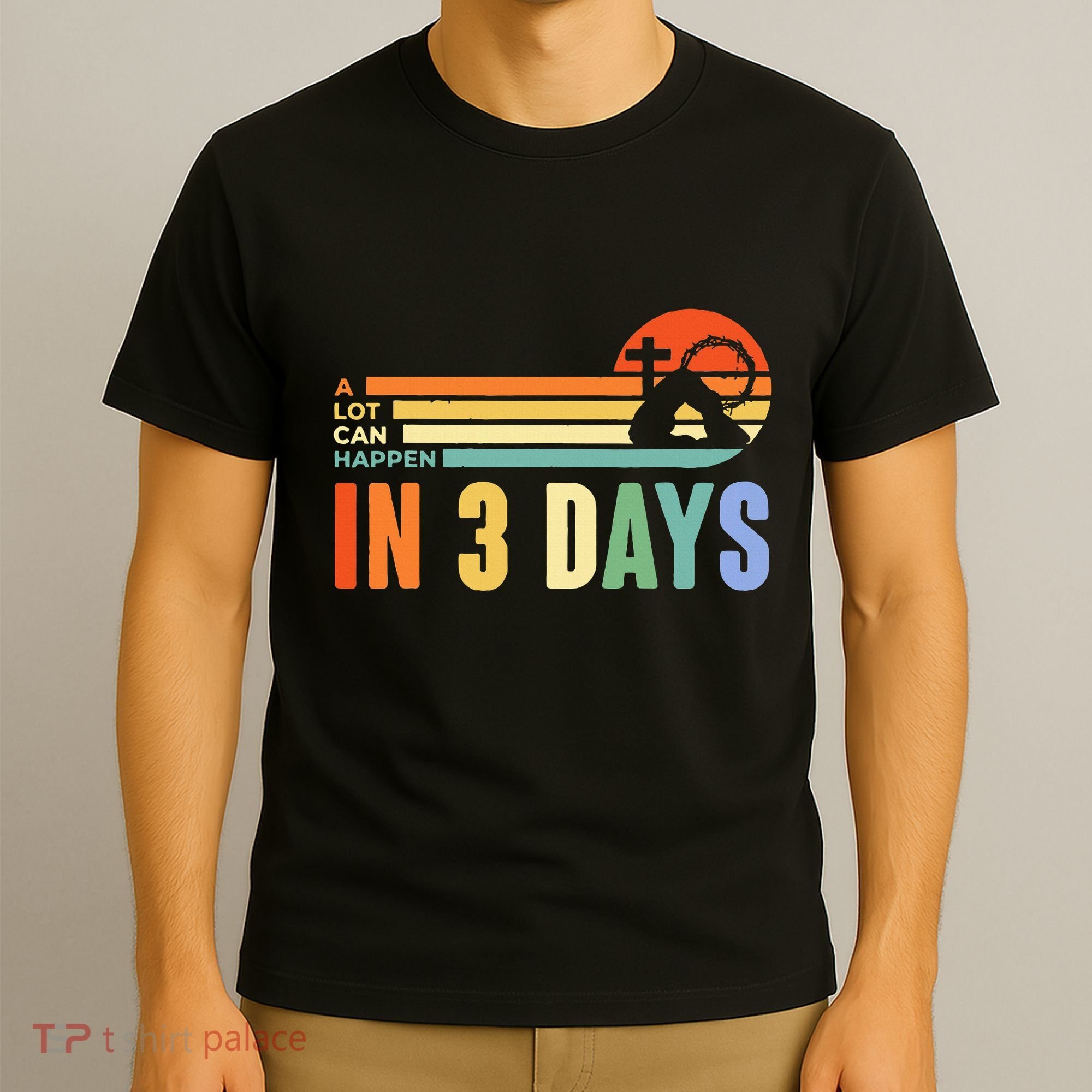 A Lot Can Happen In 3 Days Retro Vintage Sunset T-Shirt