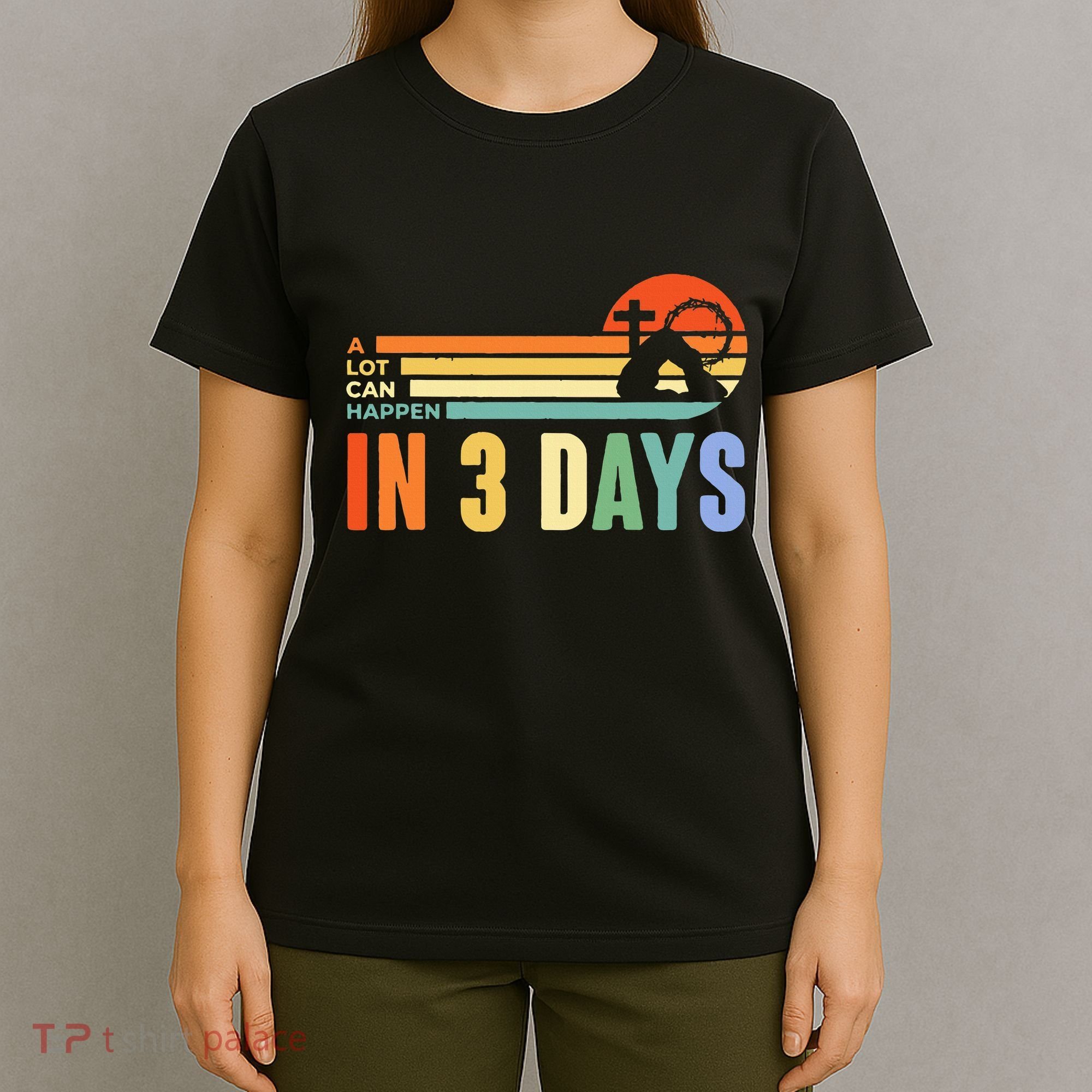 A Lot Can Happen In 3 Days Retro Vintage Sunset T-Shirt