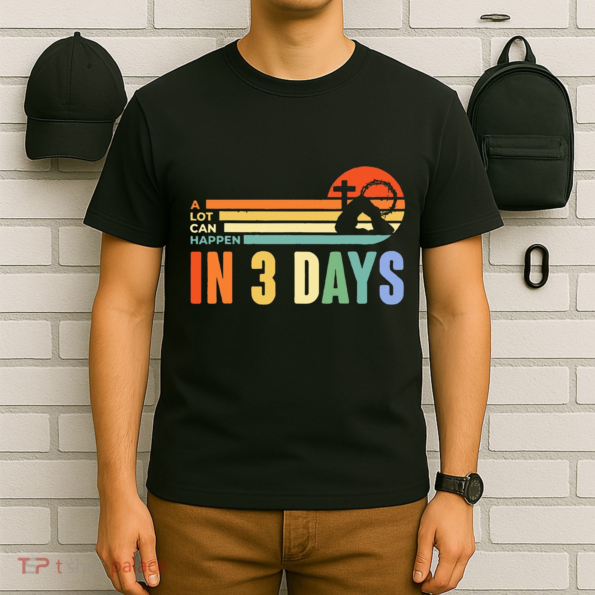A Lot Can Happen In 3 Days Retro Vintage Sunset T-Shirt