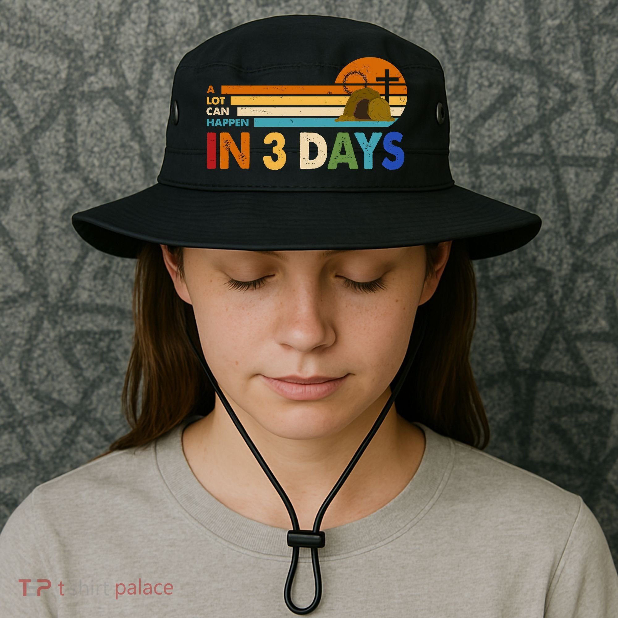 A Lot Can Happen In 3 Days Easter Jesus Bucket Hat