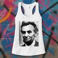Abraham Lincoln Close Up Portrait Photo Picture Women's Tank Top thumb 3