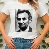 Abraham Lincoln Close Up Portrait Photo Picture Women's T-Shirt thumb 2