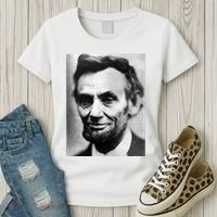 Abraham Lincoln Close Up Portrait Photo Picture Women's T-Shirt thumb 3