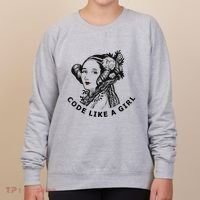 Ada Lovelace Code Like A Girl Women's Sweatshirt thumb 0