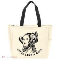 Ada Lovelace Code Like A Girl Tote Bag thumb 0