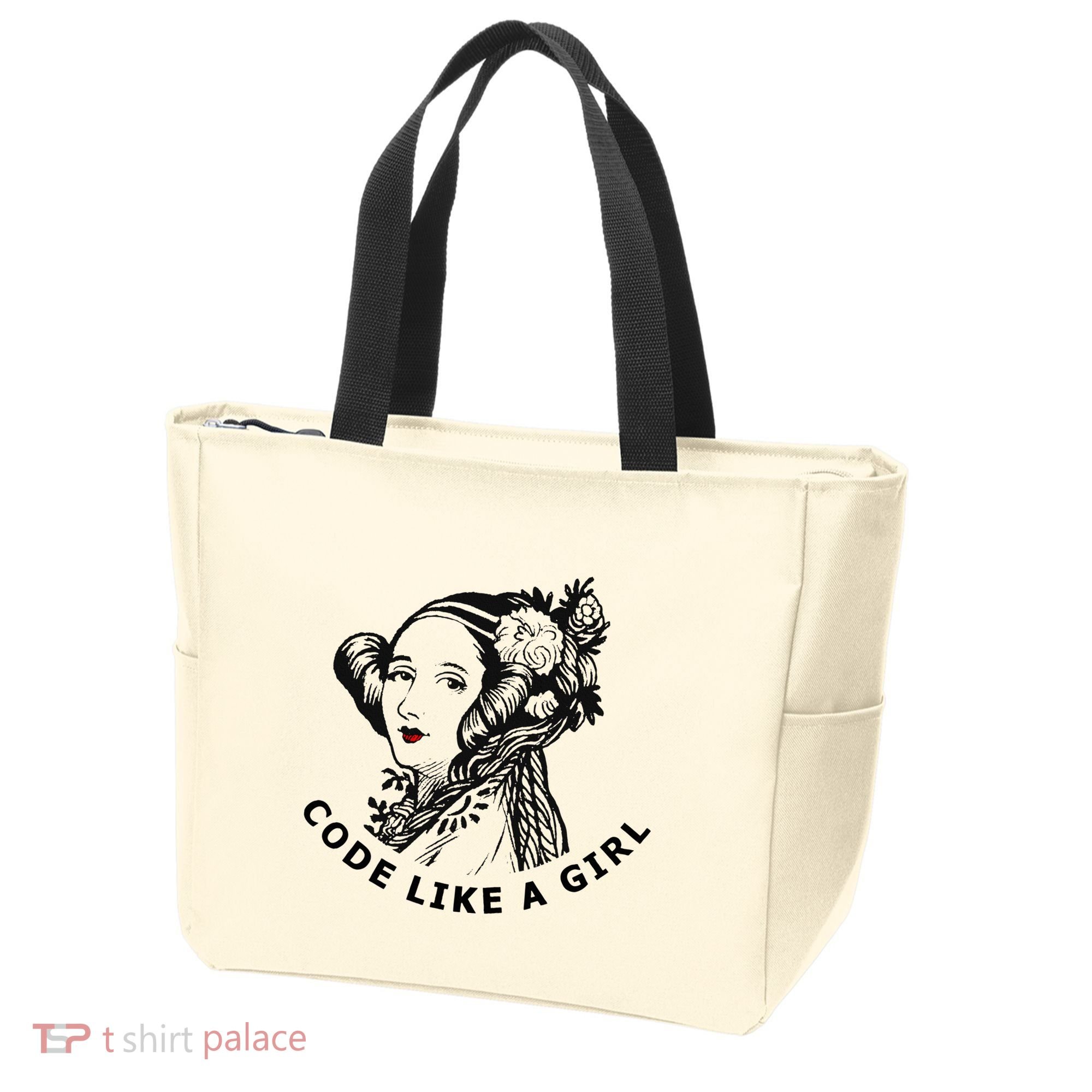 Ada Lovelace Code Like A Girl Tote Bag