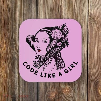 Ada Lovelace Code Like A Girl Coaster