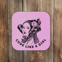 Ada Lovelace Code Like A Girl Coaster thumb 0