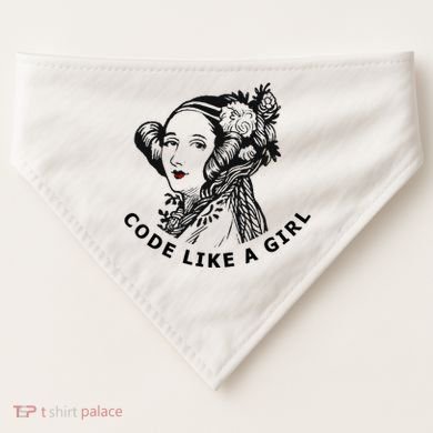 Ada Lovelace Code Like A Girl USA-Made Doggie Bandana