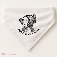 Ada Lovelace Code Like A Girl USA-Made Doggie Bandana thumb 0