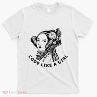 Ada Lovelace Code Like A Girl T-Shirt thumb 0