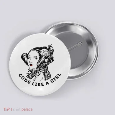 Ada Lovelace Code Like A Girl Button