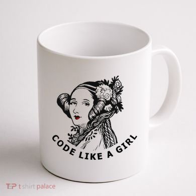 Ada Lovelace Code Like A Girl Coffee Mug back