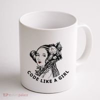 Ada Lovelace Code Like A Girl Coffee Mug thumb 1