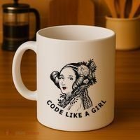 Ada Lovelace Code Like A Girl Coffee Mug thumb 4