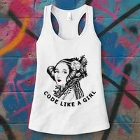 Ada Lovelace Code Like A Girl Women's Tank Top thumb 3