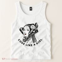 Ada Lovelace Code Like A Girl Tank Top thumb 2