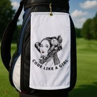 Ada Lovelace Code Like A Girl Golf Towel thumb 2