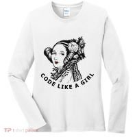 Ada Lovelace Code Like A Girl Women's Long Sleeve Shirt thumb 0