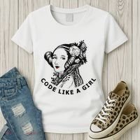 Ada Lovelace Code Like A Girl Women's T-Shirt thumb 3