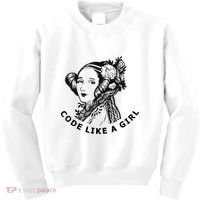 Ada Lovelace Code Like A Girl Kids Sweatshirt thumb 0