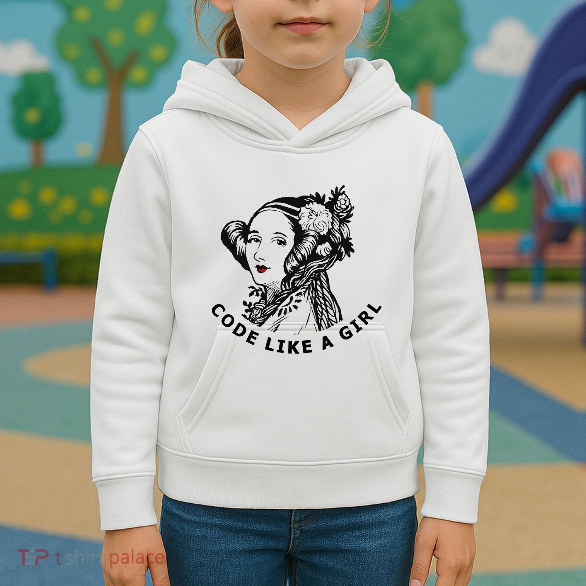 Ada Lovelace Code Like A Girl Kids Hoodie