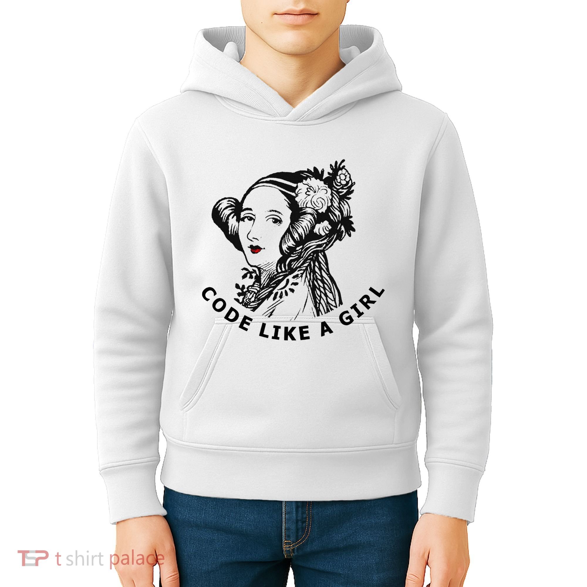 Ada Lovelace Code Like A Girl Kids Hoodie