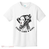Ada Lovelace Code Like A Girl Kids T-Shirt thumb 0