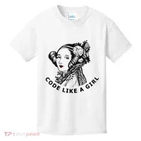 Ada Lovelace Code Like A Girl Kids T-Shirt thumb 0