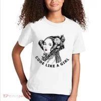Ada Lovelace Code Like A Girl Kids T-Shirt thumb 2