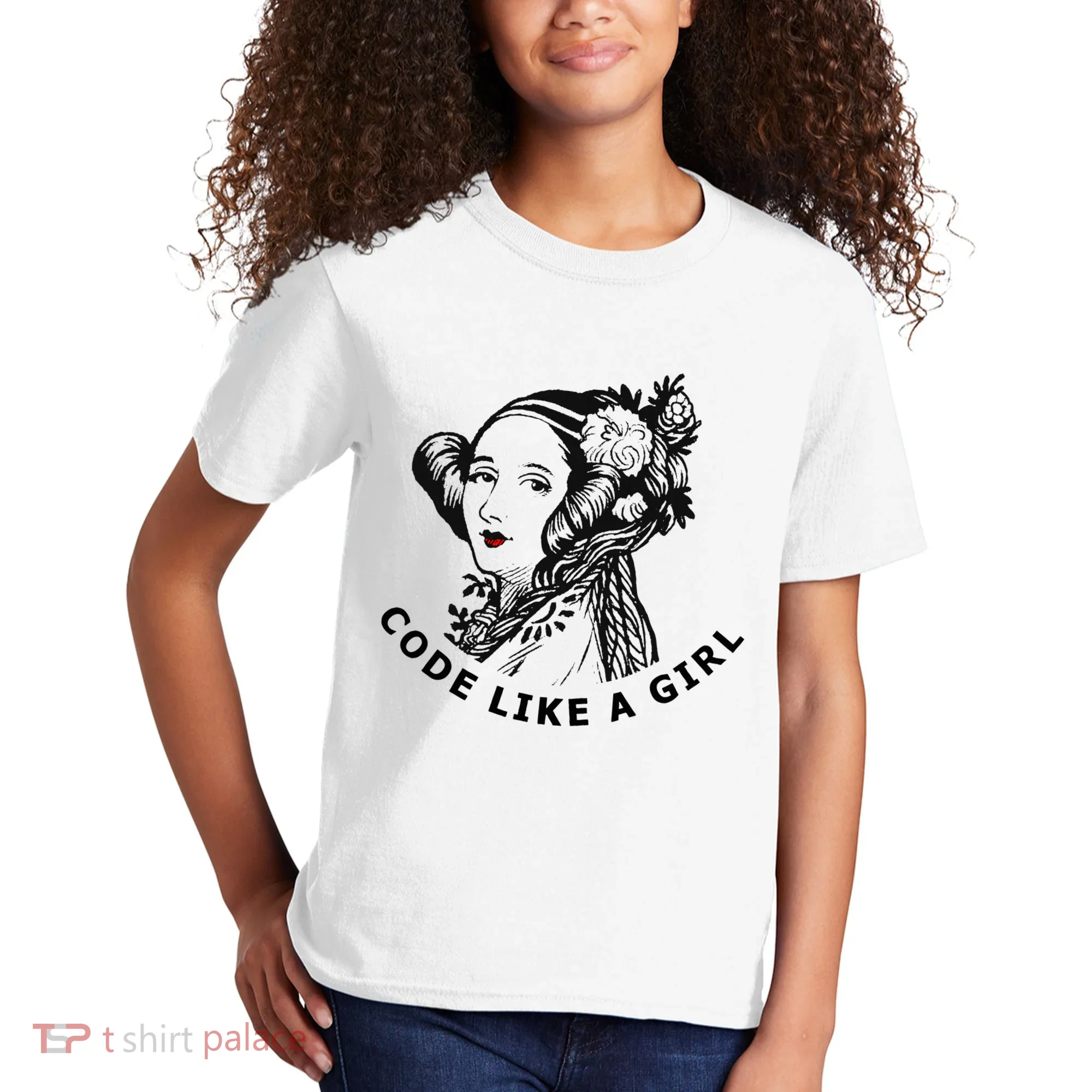 Ada Lovelace Code Like A Girl Kids T-Shirt