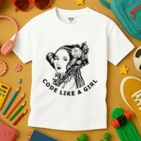 Ada Lovelace Code Like A Girl Kids T-Shirt thumb 3