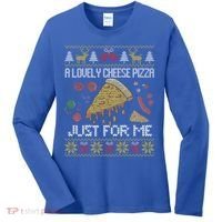 A Lovely Cheese Pizza Just For Me Alone Home Christmas  Women's Long Sleeve Shirt thumb 0