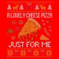 A Lovely Cheese Pizza Just For Me Alone Home Christmas  Santa Hat thumb 1