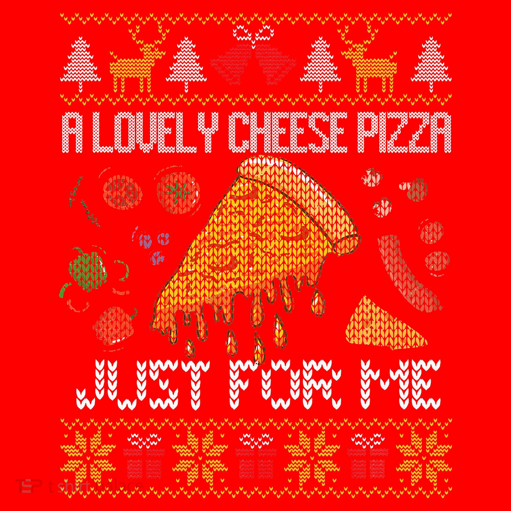 A Lovely Cheese Pizza Just For Me Alone Home Christmas  Santa Hat