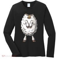 Adult Lamb Costume Women's Long Sleeve Shirt thumb 0