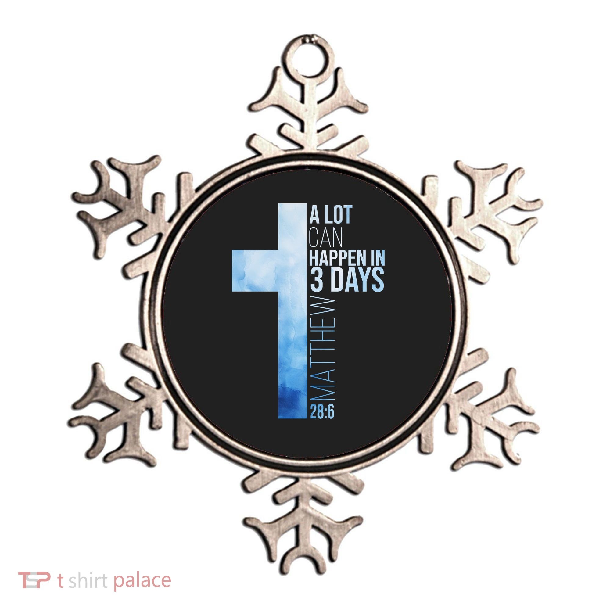 A Lot Can Happen In 3 Days Easter Cross Christianity Ornament