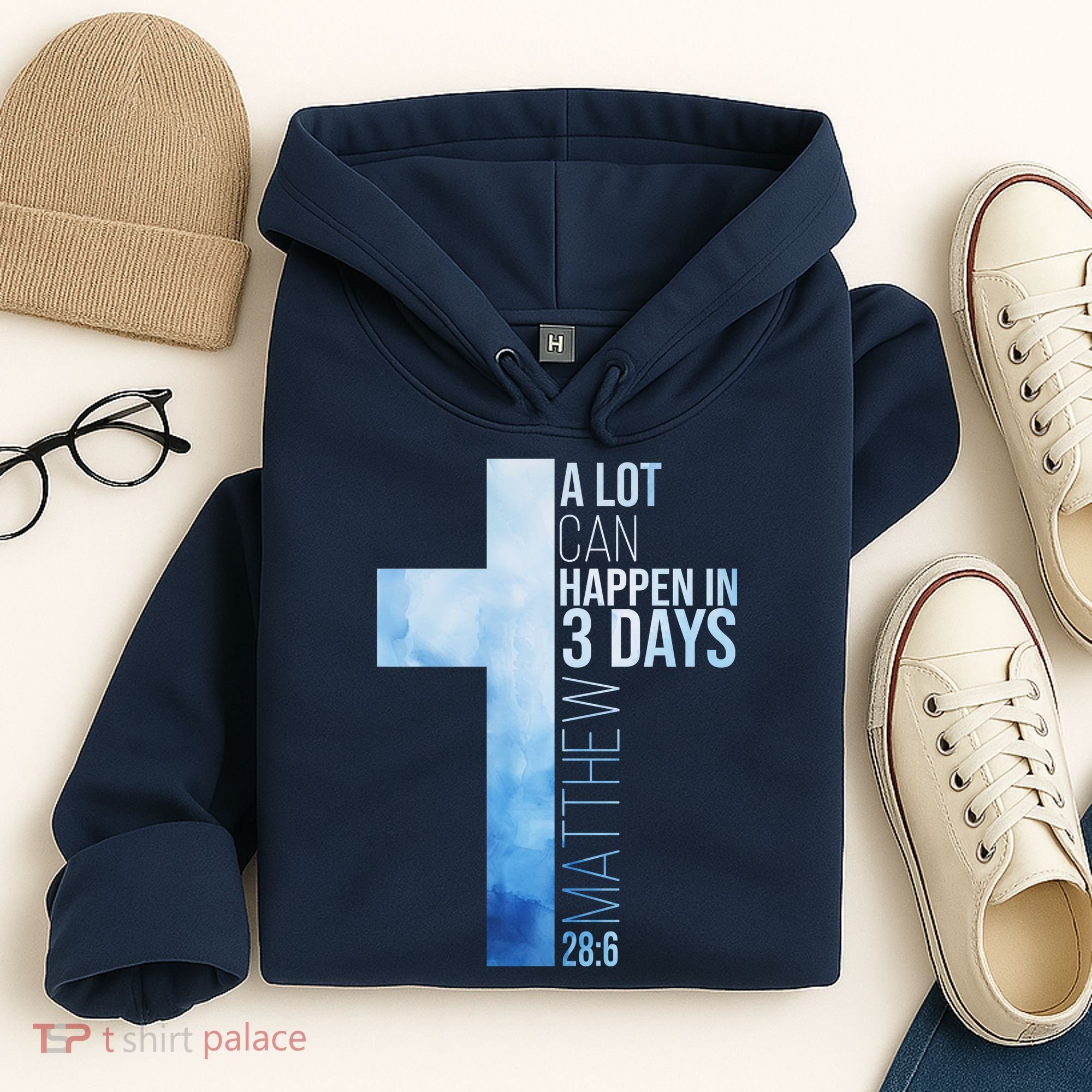 A Lot Can Happen In 3 Days Easter Cross Christianity Hoodie