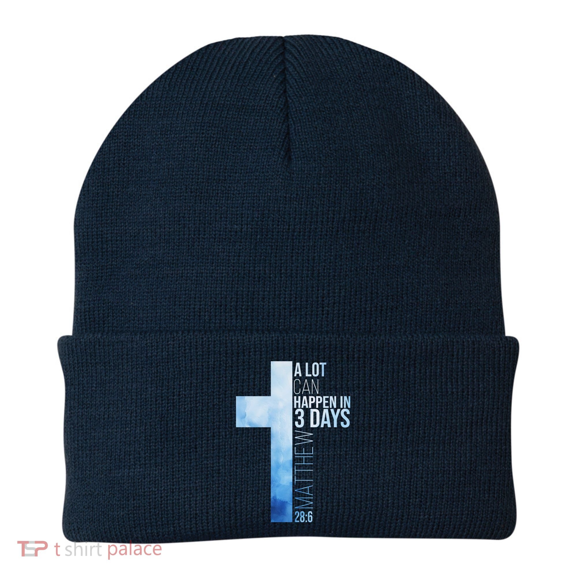A Lot Can Happen In 3 Days Easter Cross Christianity Beanie