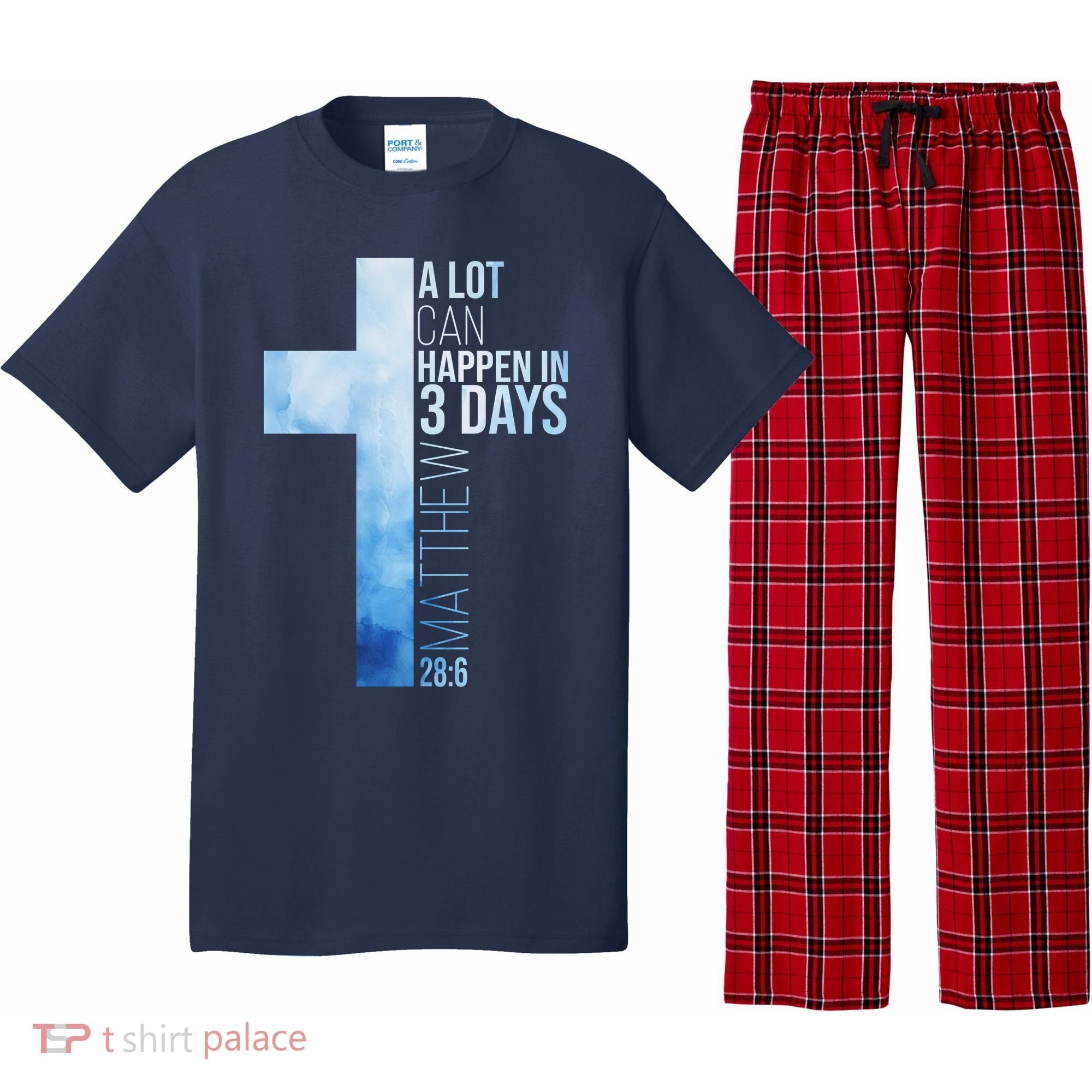 A Lot Can Happen In 3 Days Easter Cross Christianity Pajama Set