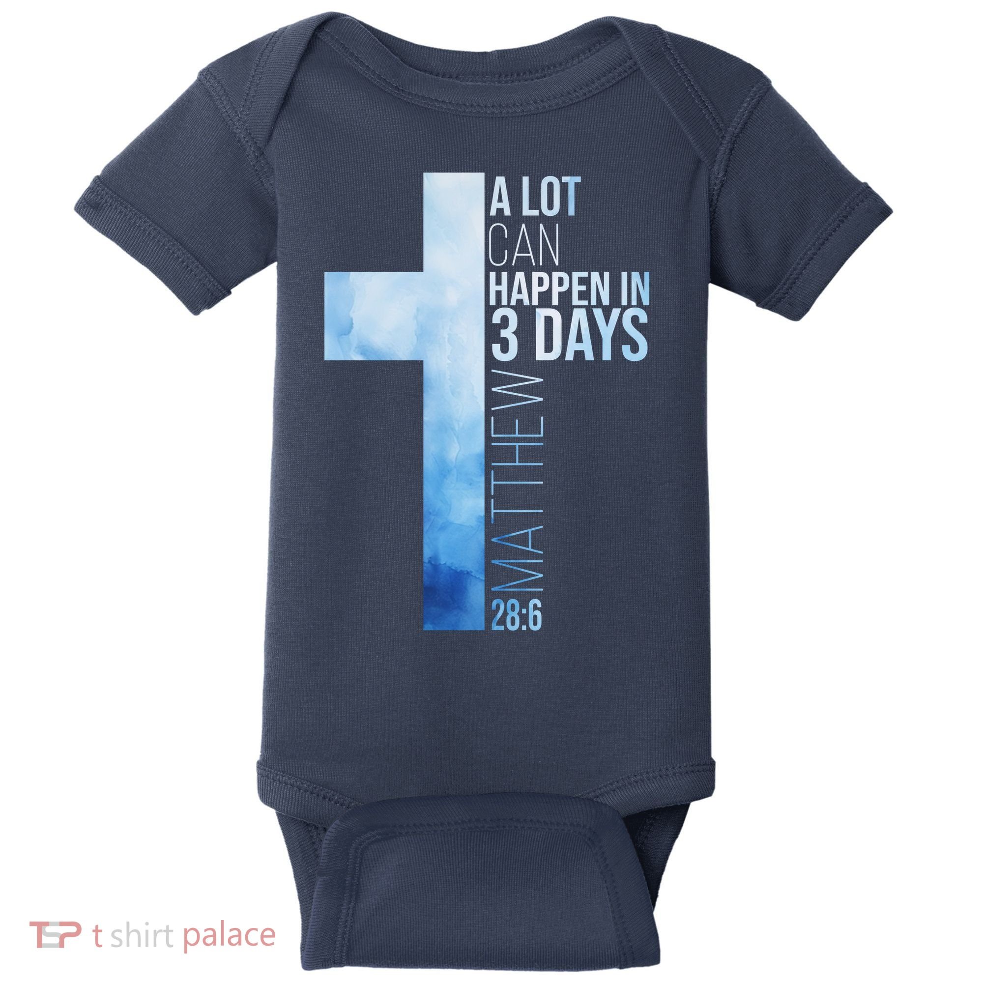 A Lot Can Happen In 3 Days Easter Cross Christianity Baby Bodysuit