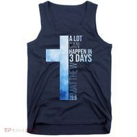 A Lot Can Happen In 3 Days Easter Cross Christianity Tank Top thumb 0