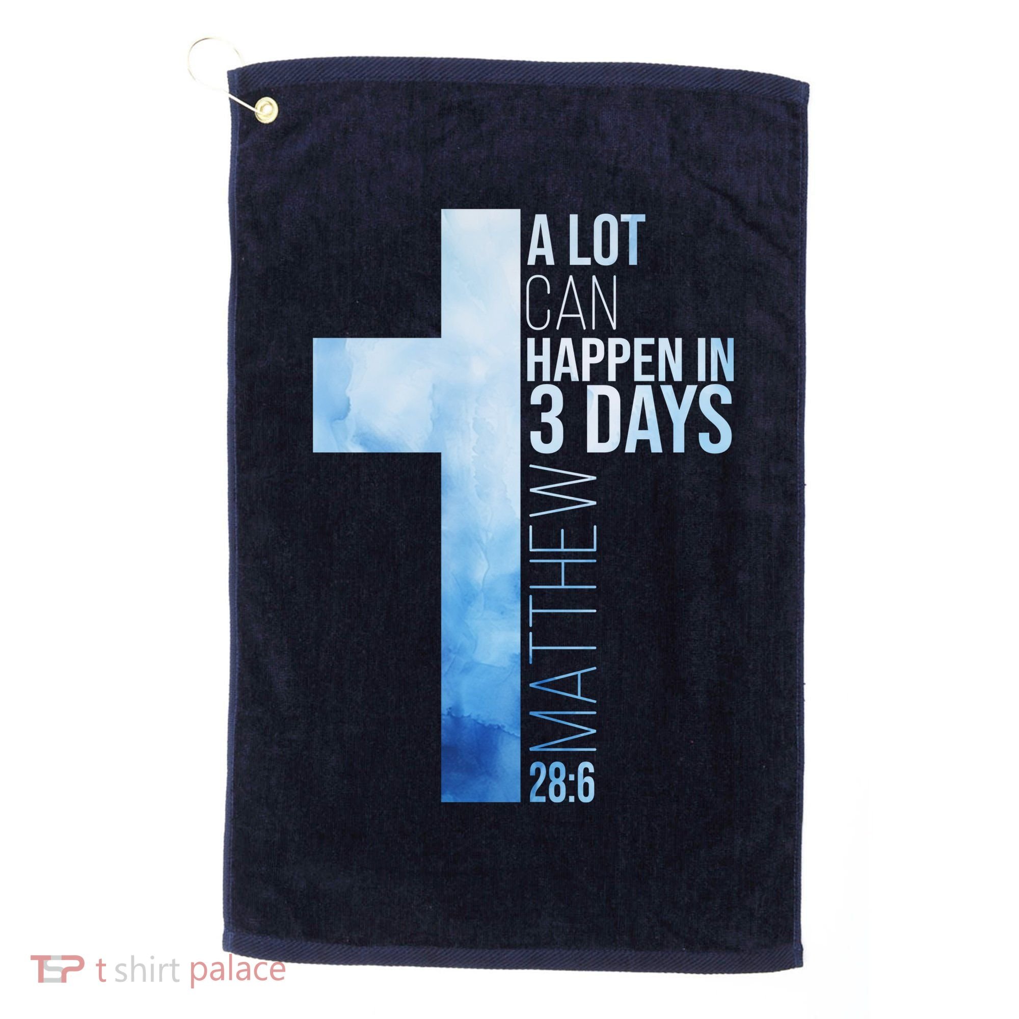 A Lot Can Happen In 3 Days Easter Cross Christianity Golf Towel