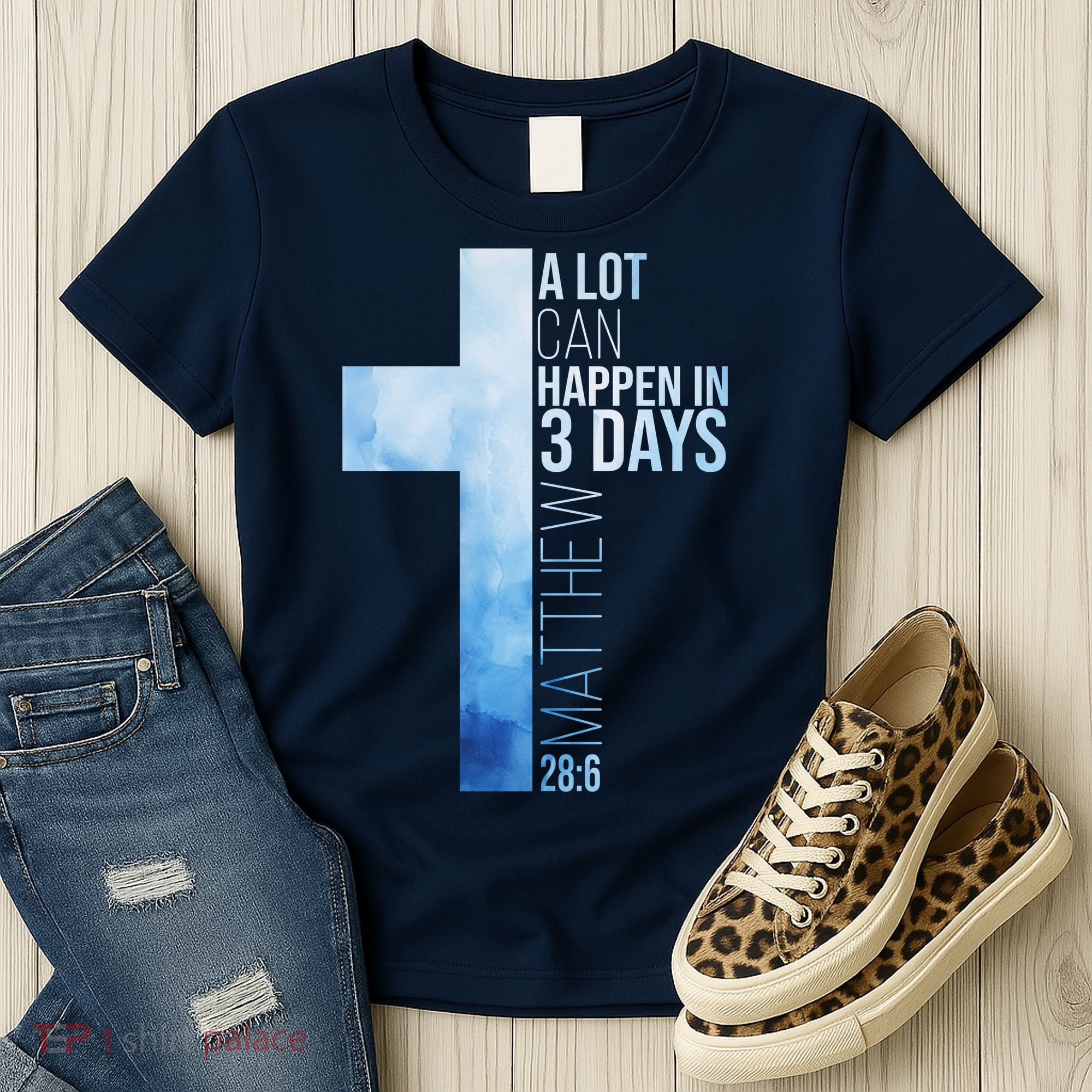 A Lot Can Happen In 3 Days Easter Cross Christianity Women's T-Shirt