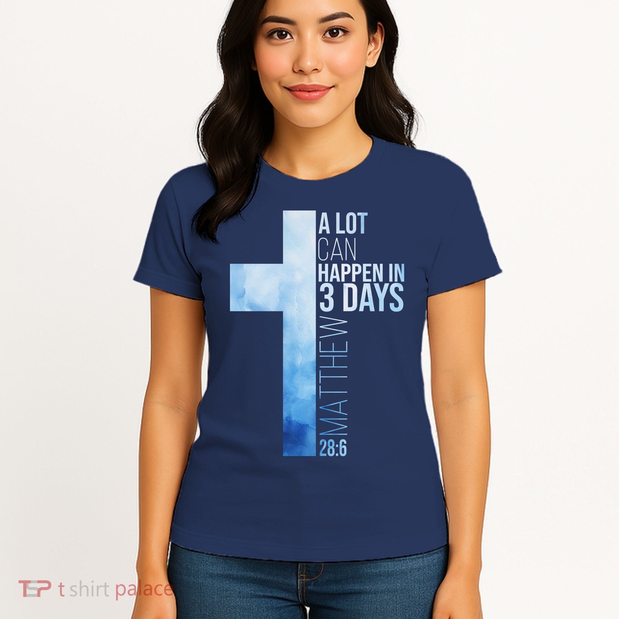 A Lot Can Happen In 3 Days Easter Cross Christianity Women's T-Shirt