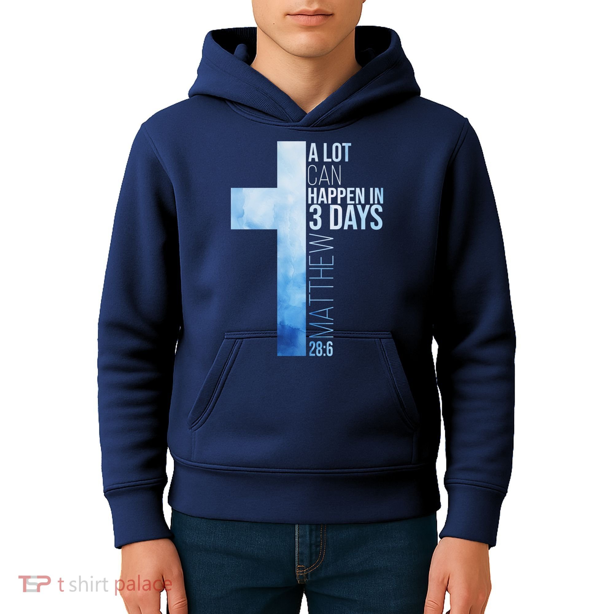 A Lot Can Happen In 3 Days Easter Cross Christianity Kids Hoodie